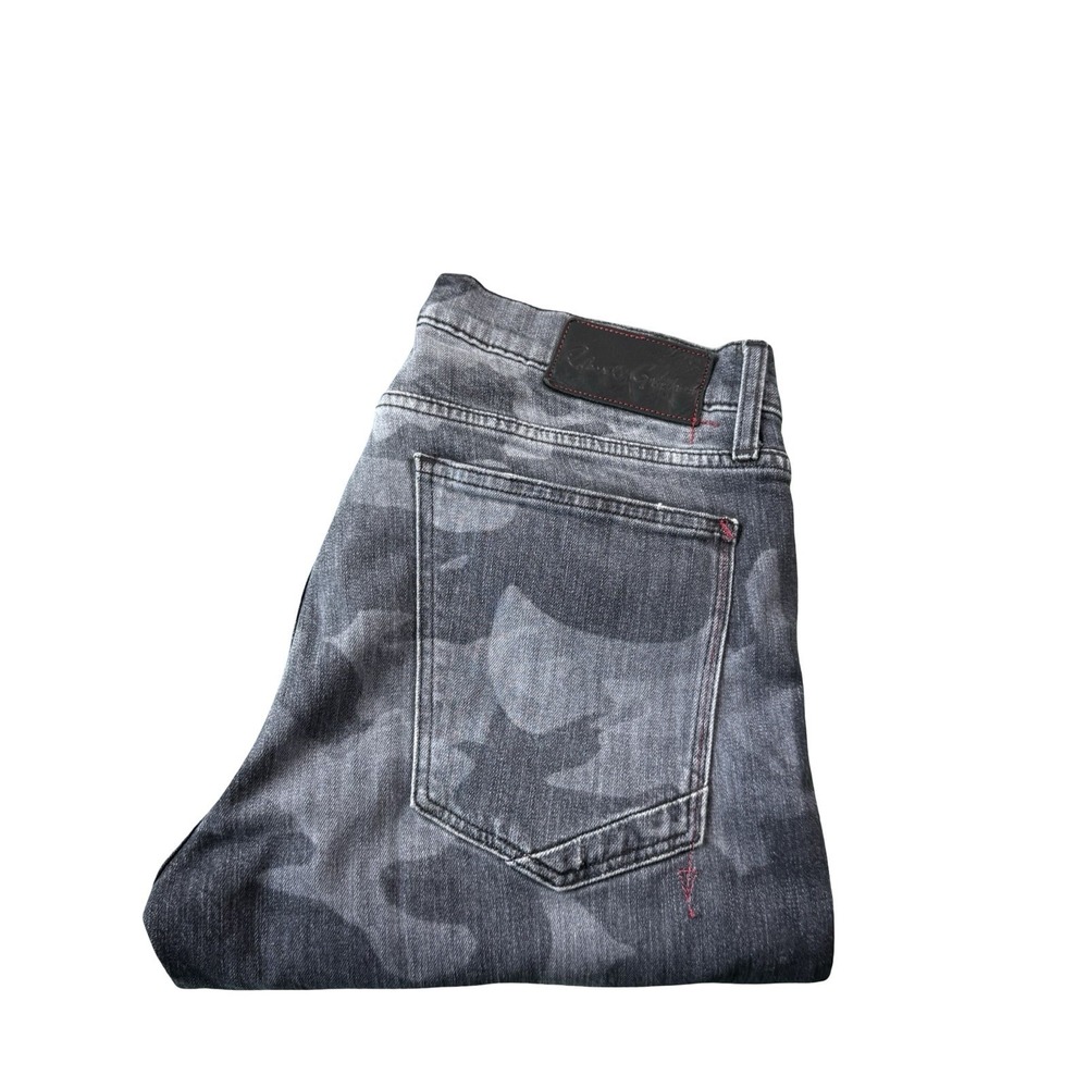 Robert Graham Black Camo Kipling Tailored Mens Jeans Size 34x34